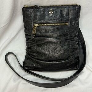 Cole‎ Haan Slouchy Black Leather Crossbody Bag Purse